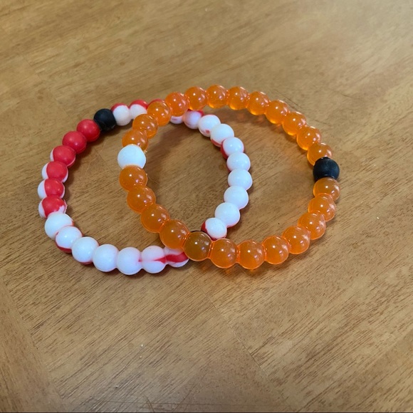 1 Orange Medium Lokai Bracelet + Green & Clear - Picture 4 of 7